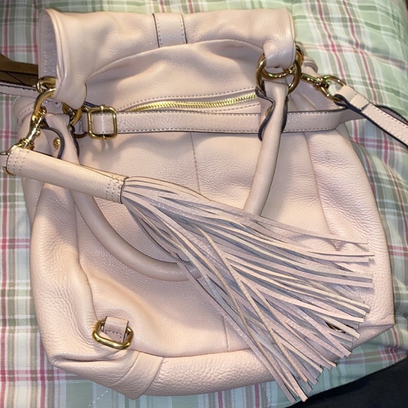 G. I. L. L.I. HANDBAG TOTE - LARGE - LEATHER - BEIGE - 24" STRAPS - Picture 9 of 11